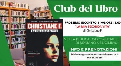 Biblioteca Comunale: Club del Libro “La mia seconda Vita” di Christiane F.